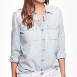 Express Light Denim Button Up